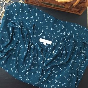 Loft button up silky shell